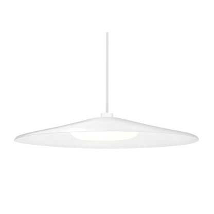 Besa Lighting Swan 24in 1-Light LED Pendant | Farmhouse Modern White and White Metal Glass | Kitchen Island & Dining Room | Model 1TT-SWANWH-LED-WH