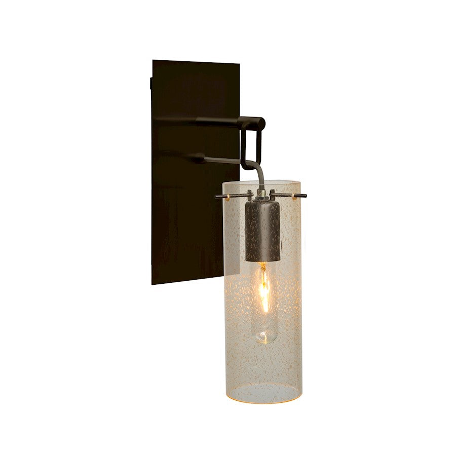 Besa Lighting Juni 10 10in 1-Light Wall Pendant | Transitional Brushed Bronze and Gold Glass | Hallway & Bedroom Accent | Model 1WP-JUNI10GD-BR
