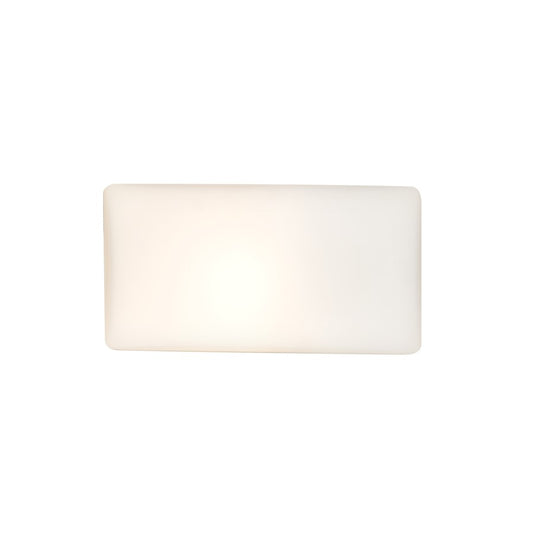 Besa Lighting Lido 8in 1-Light Bathroom Vanity | Contemporary Chrome and White Glass | Bathroom & Powder Room | 8 x 5 x 4 in | Model 1WT-888607-CR