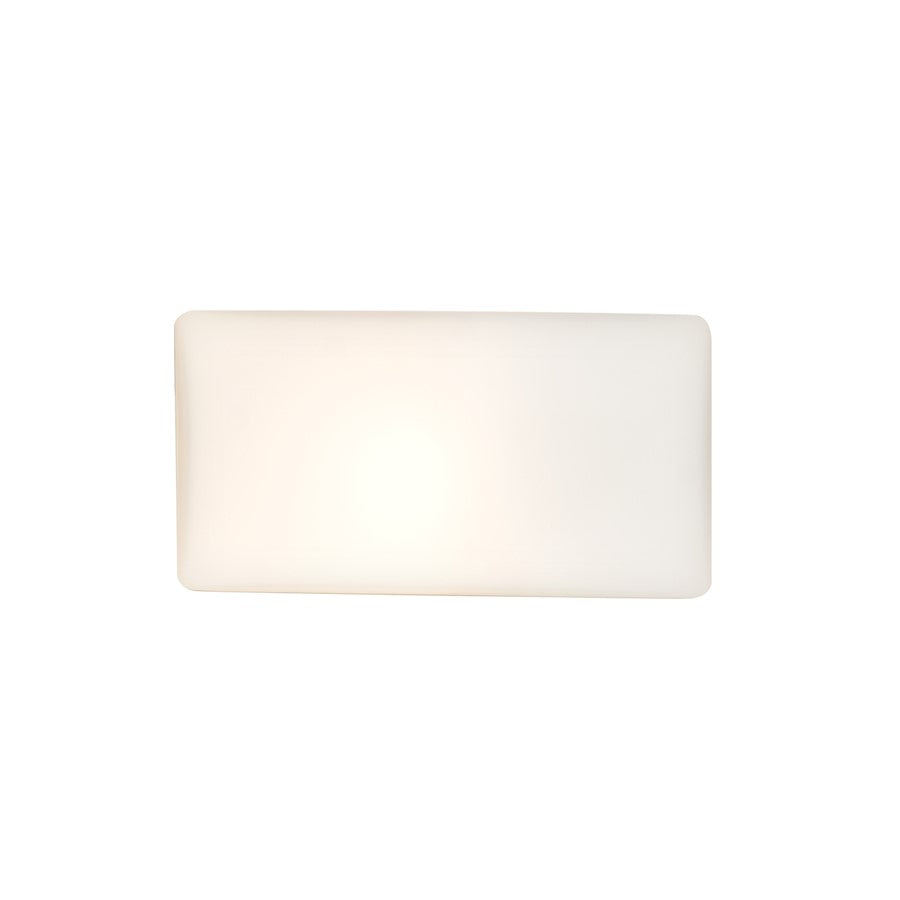 Besa Lighting Lido 8in 1-Light Bathroom Vanity | Contemporary Satin Nickel and White Glass | Bathroom & Powder Room | Model 1WT-888607-SN