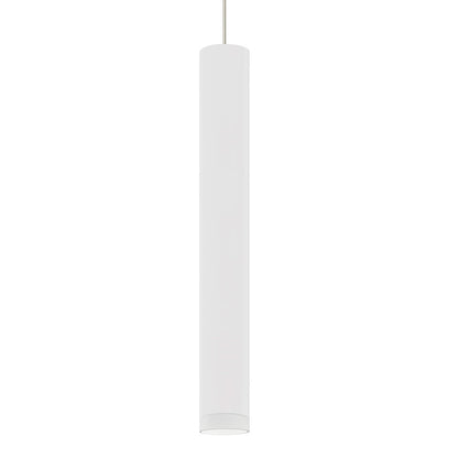 Besa Lighting Cafe 18in 1-Light Pendant | Contemporary Satin Nickel and White Glass | Kitchen Island & Dining Room | Model 1XT-CAFE18WF-SN
