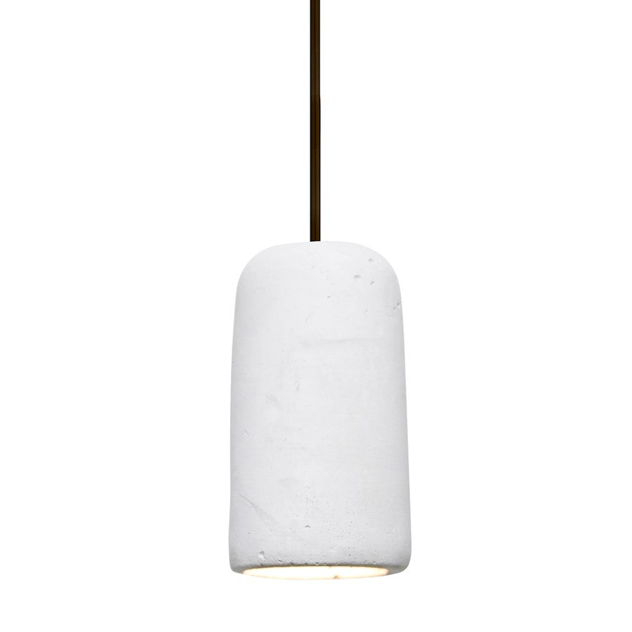 Besa Lighting Glide 1 Light LED Pendant, Bronze/White - 1XT-GLIDEWH-LED-BR