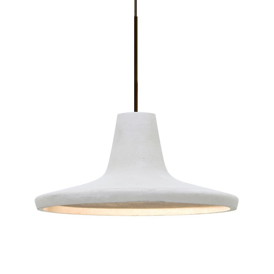 Besa Lighting Modus 1 Light LED Pendant, Bronze/White - 1XT-MODUSWH-LED-BR