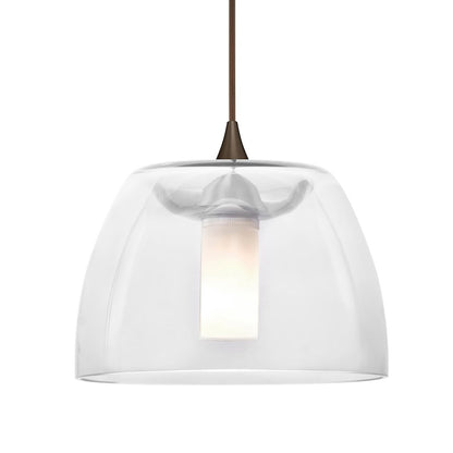 Besa Lighting Spur 1 Light Cord Pendant, Bronze/Clear - 1XT-SPURCL-BR