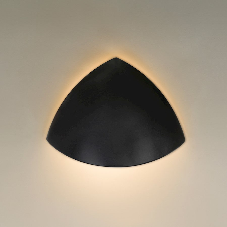 Besa Lighting Cirrus 1-Light Outdoor Sconce | Modern Black and Clear Glass | Covered Patio & Entryway | 12.75 x 10 in | Model 2971BK