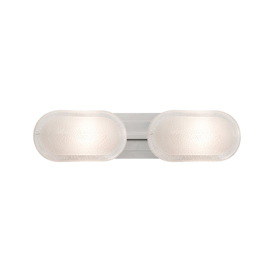Besa Lighting Cabo 22in 2-Light Vanity | Contemporary Satin Nickel and White Glass | Bathroom Vanity | 5.5 x 22 x 5.1 in | Model 2WT-962759-SN