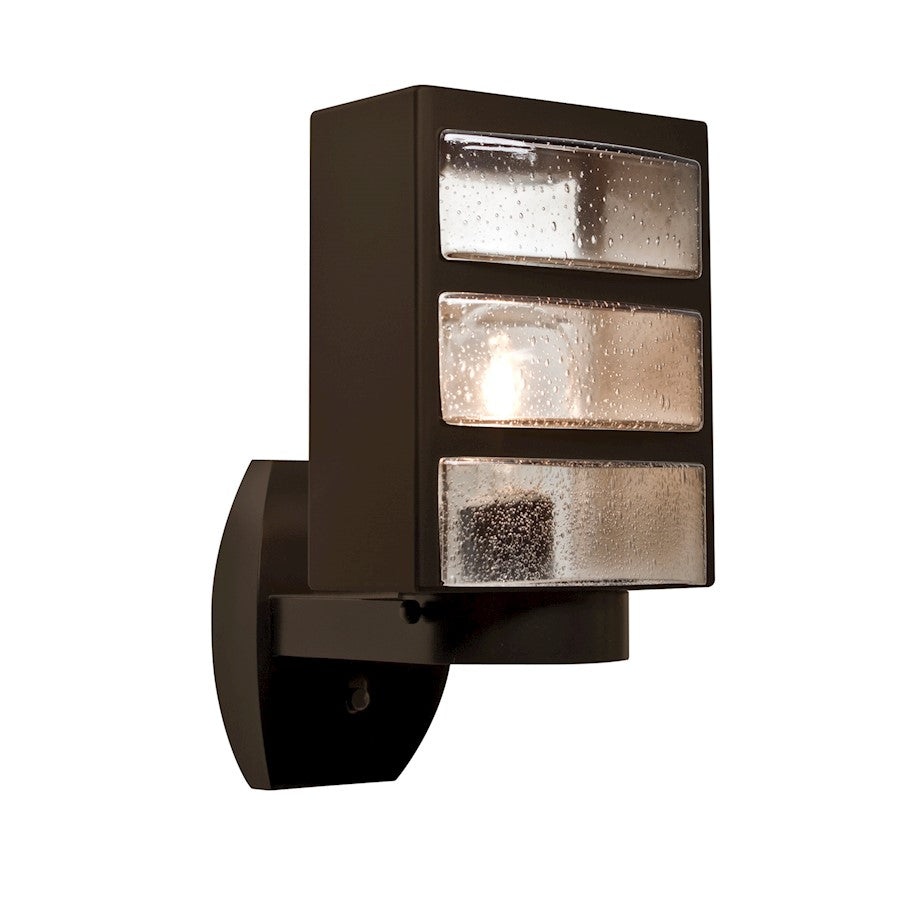 Besa Lighting Costaluz 3513 1-Light Outdoor Sconce | Contemporary Gray Glass and Aluminum | Entryway & Patio | 6 x 7 x 12 in | Model 351399-WALL
