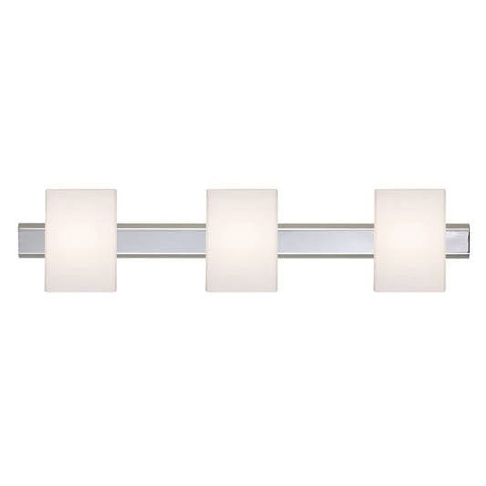 Besa Lighting Tito 22in 3-Light LED Bathroom Vanity | Contemporary Chrome and White Opal Glass | Bathroom & Powder Room | Model 3SW-TITO07-LED-CR