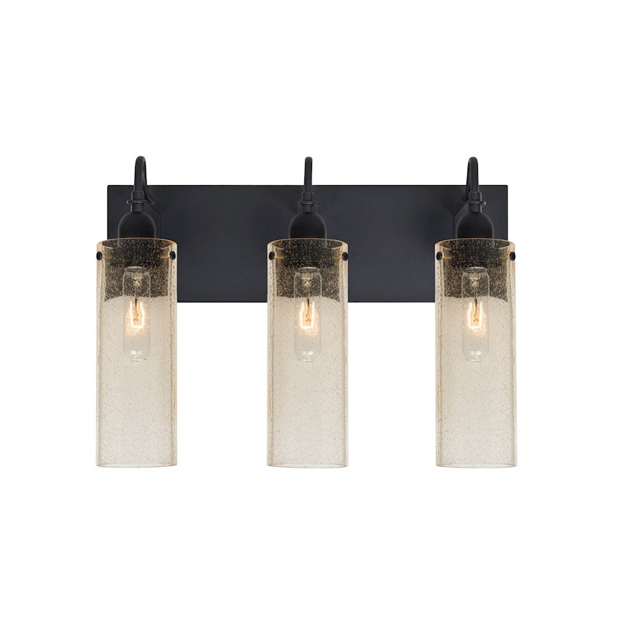 Besa Lighting Juni 10 20in 3-Light Bathroom Vanity | Transitional Black and Gold Glass | Bathroom Vanity | 20 x 7 x 14 in | Model 3WG-JUNI10GD-BK