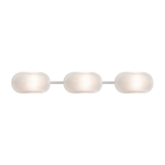 Besa Lighting Cabo 34in 3-Light Bathroom Vanity | Contemporary Satin Nickel and White Glass | Bathroom & Powder Room | Model 3WT-962759-SN
