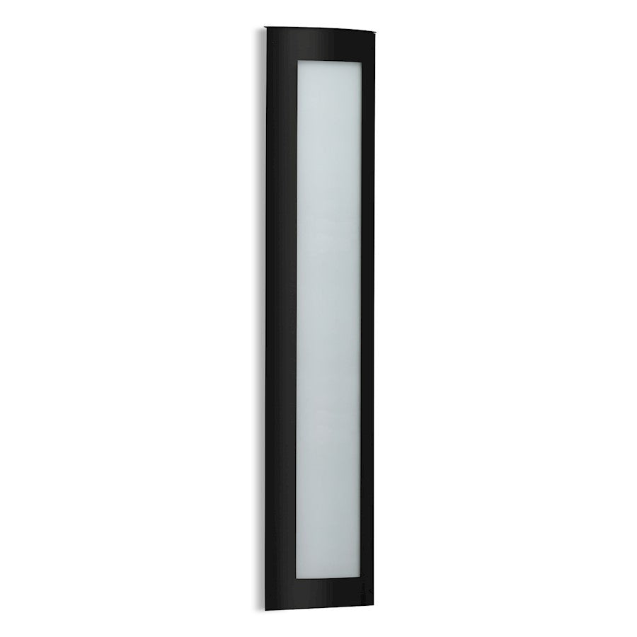 Besa Lighting Expo 38 1-Light LED Outdoor Sconce | Contemporary Matte Black and White Acrylic | Entryway & Patio | Model EXPO38-WA-LED-BK