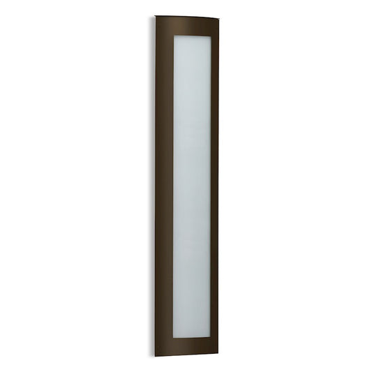 Besa Lighting Expo 38 1-Light LED Outdoor Sconce | Contemporary Bronze and White Acrylic | Entryway & Patio | 8 x 3 x 38 in | Model EXPO38-WA-LED-BR