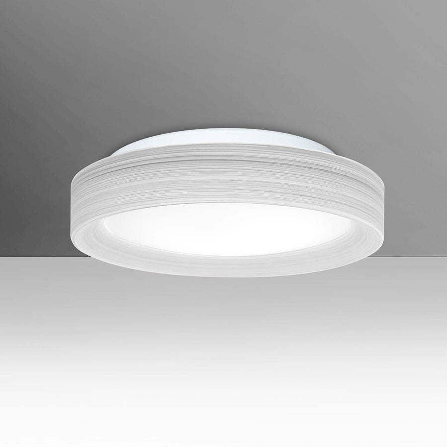 Besa Lighting Pella 13 1-Light LED Flush Mount | Contemporary White and Chalk Glass | Bedroom & Entryway Ceiling Light | Model PELLA13KRC-LED