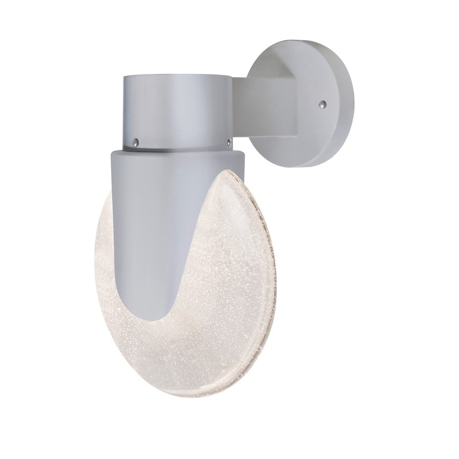 Besa Lighting Prada 1-Light LED Outdoor Sconce | Contemporary Silver and Silver Glass | Covered Patios & Entryways | Model PRADASL-WALL-LED-SL