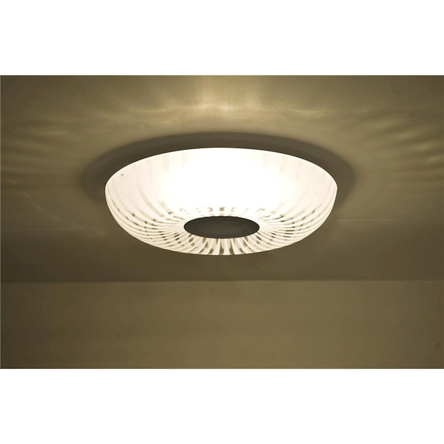 Besa Lighting Spira 10 9in 1-Light LED Flush Mount | Contemporary Black and Clear Glass | Hallway & Bedroom | Model SPIRA10CLC-LED-BK