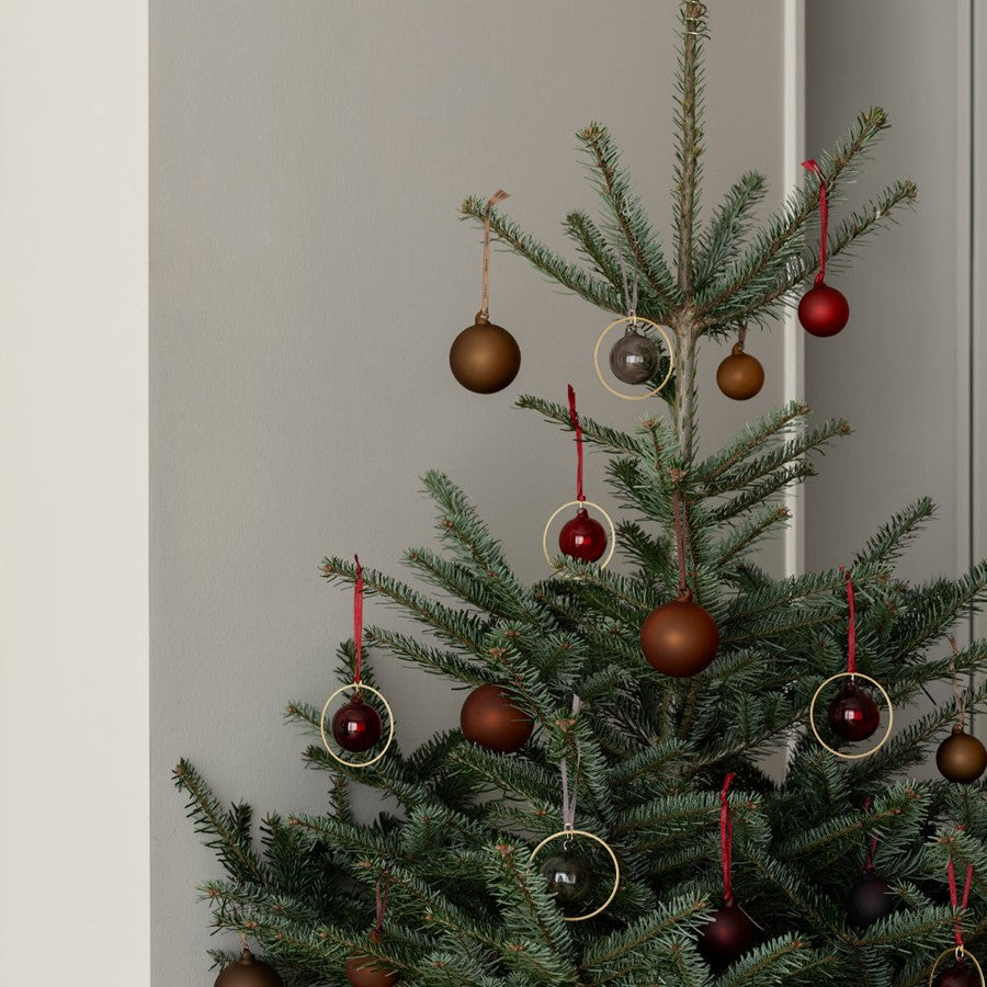 Blomus Juhla Matte Glass Ornament, Midnight Plum, Set Of 4