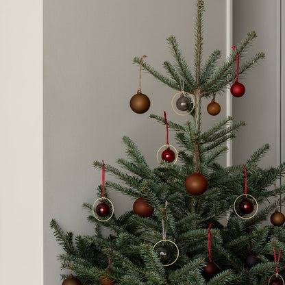Blomus Juhla Matte Glass Ornament, Rustic Brown, Set Of 4