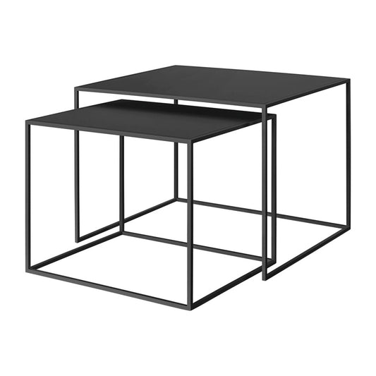 Blomus Fera Set Of 2 Nesting Tables/Rectangular, Black - 63230