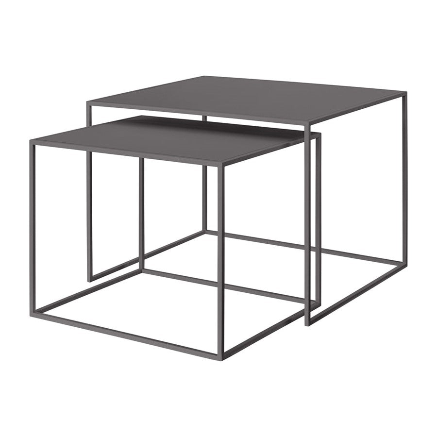 Blomus Fera Set Of 2 Nesting Tables/Rectangular, Steel Grey - 63231
