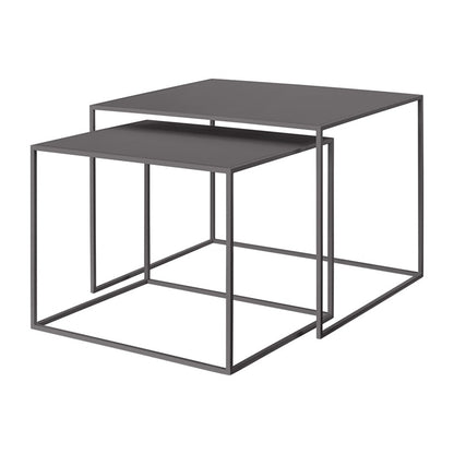 Blomus Fera Set Of 2 Nesting Tables/Rectangular, Steel Grey - 63231