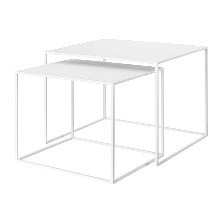 Blomus Fera Set Of 2 Nesting Tables/Rectangular, White - 63234