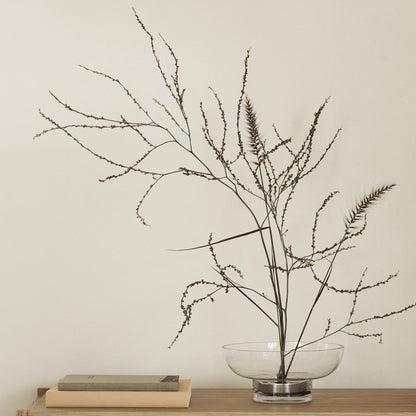Blomus Miyabi Glass Vase, Low/Flower Grid, Clear