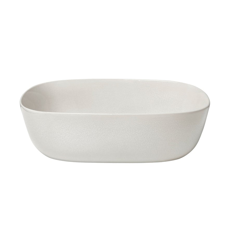 Blomus Vahlo Stoneware Shallow Serving Bowl, Large, Moonbeam - 64769