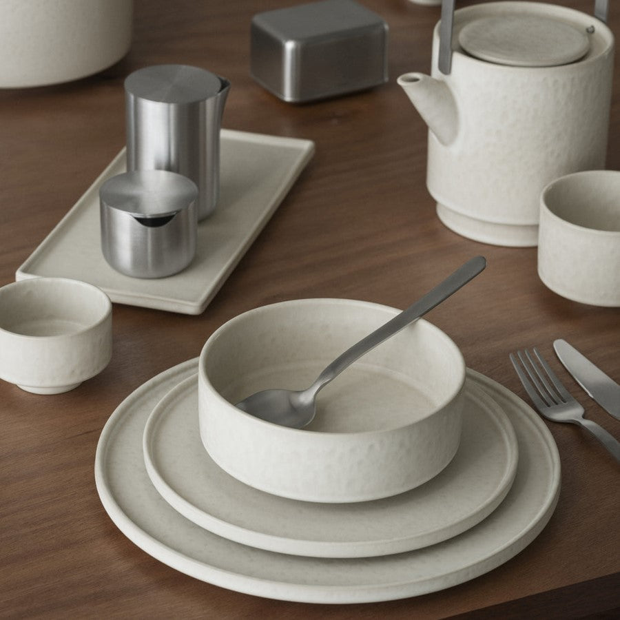 Blomus Makoto Stoneware Dessert Plate, Moonbeam (Beige)