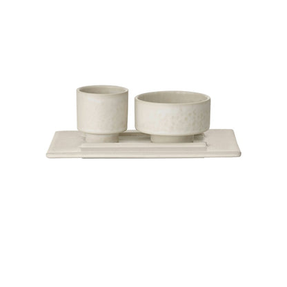Blomus Makoto Stoneware Tray/Saucer, Moonbeam (Beige)