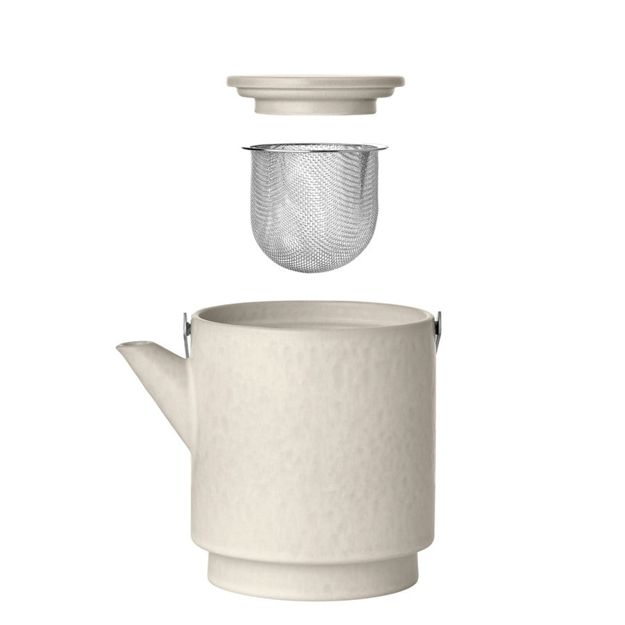 Blomus Makoto Stoneware Teapot, Elephant Skin (Grey)