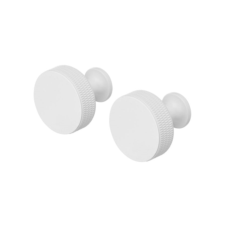 Blomus Rof Round Wall Hook/Cabinet Knob/Set Of 2, White - 67399