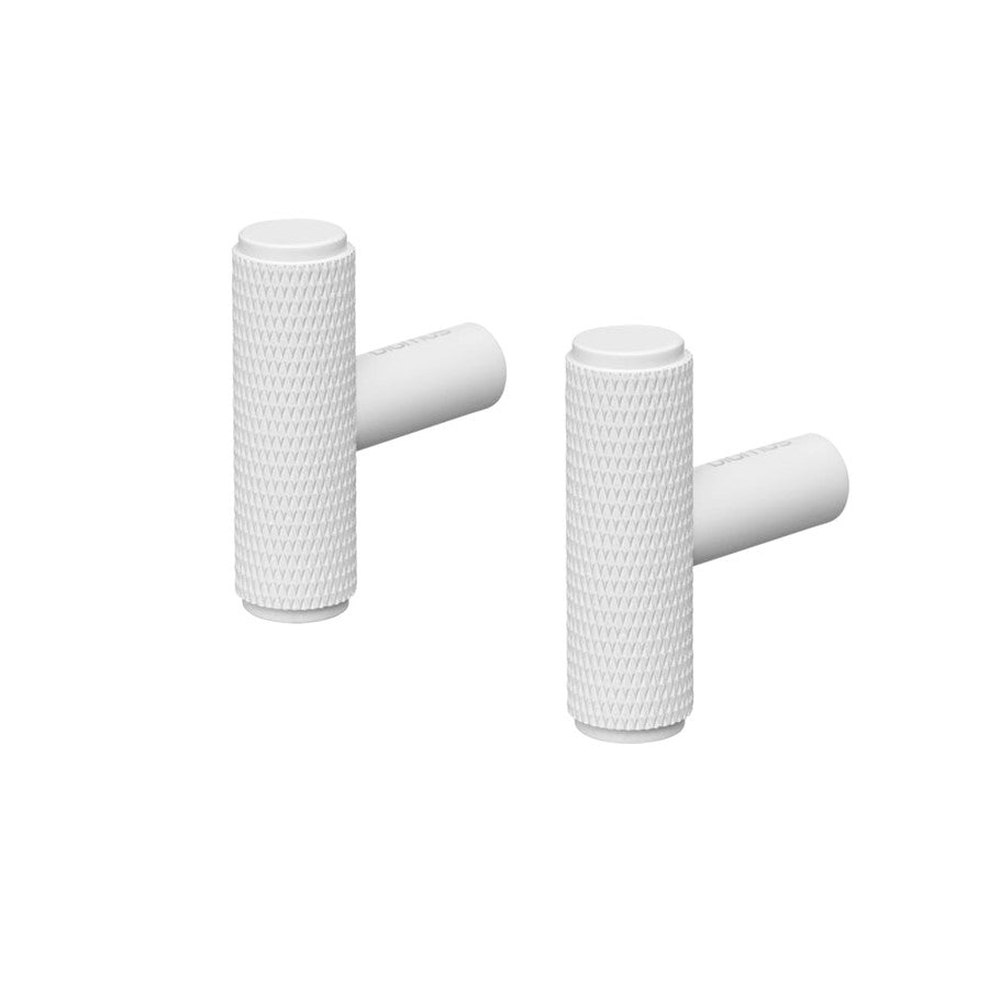 Blomus Rof Bar Shaped Wall Hook/Cabinet Knob/Set Of 2, White - 67400