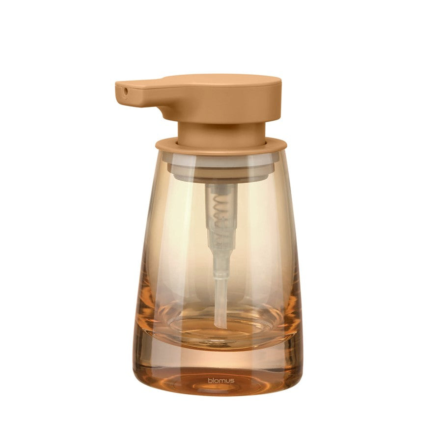 Blomus Ava Soap Dispenser, Tan Glass/Tan Pump - 67415