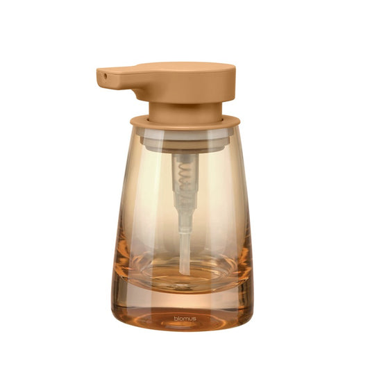 Blomus Ava Soap Dispenser, Tan Glass/Tan Pump - 67415