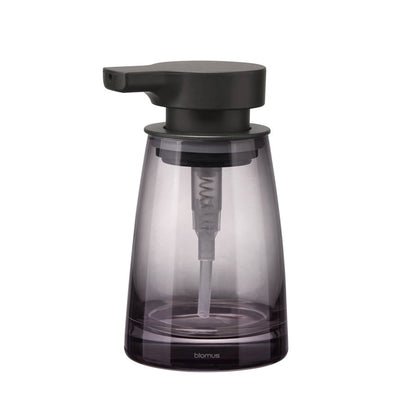 Blomus Ava Soap Dispenser, Black Glass/Black Pump - 67420