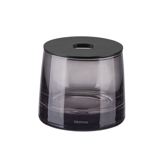 Blomus Ava Glass Storage Container, Black Glass/Black Lid - 67422