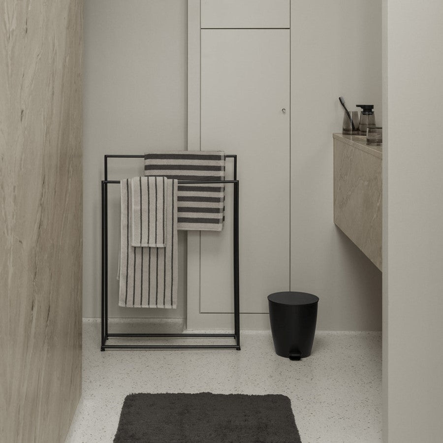 Blomus Modo Free Standing Towel Rack, Black Powdered Coated Stainless