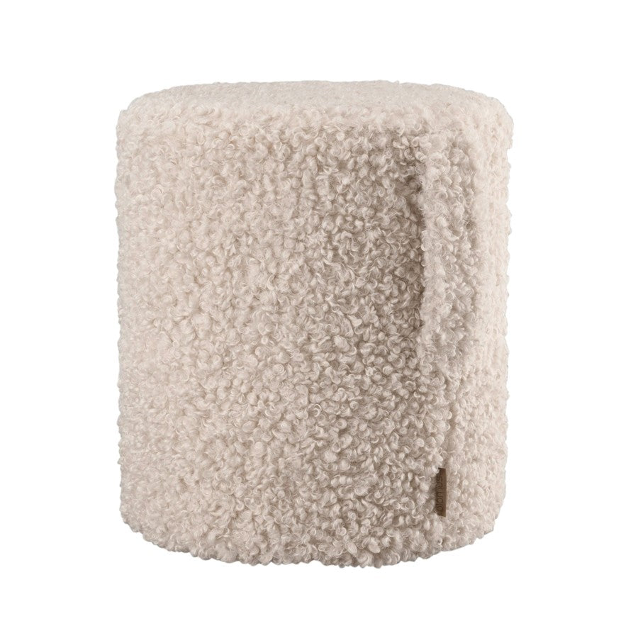 Blomus Teddy Upholstered Pouf, Moonbeam/Beige - 68072