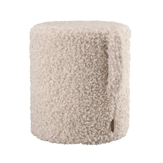 Blomus Teddy Upholstered Pouf, Moonbeam/Beige - 68072