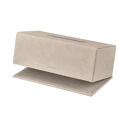 Blomus Sahla Faux Suede Tissue Box, Nomad/Light Tan