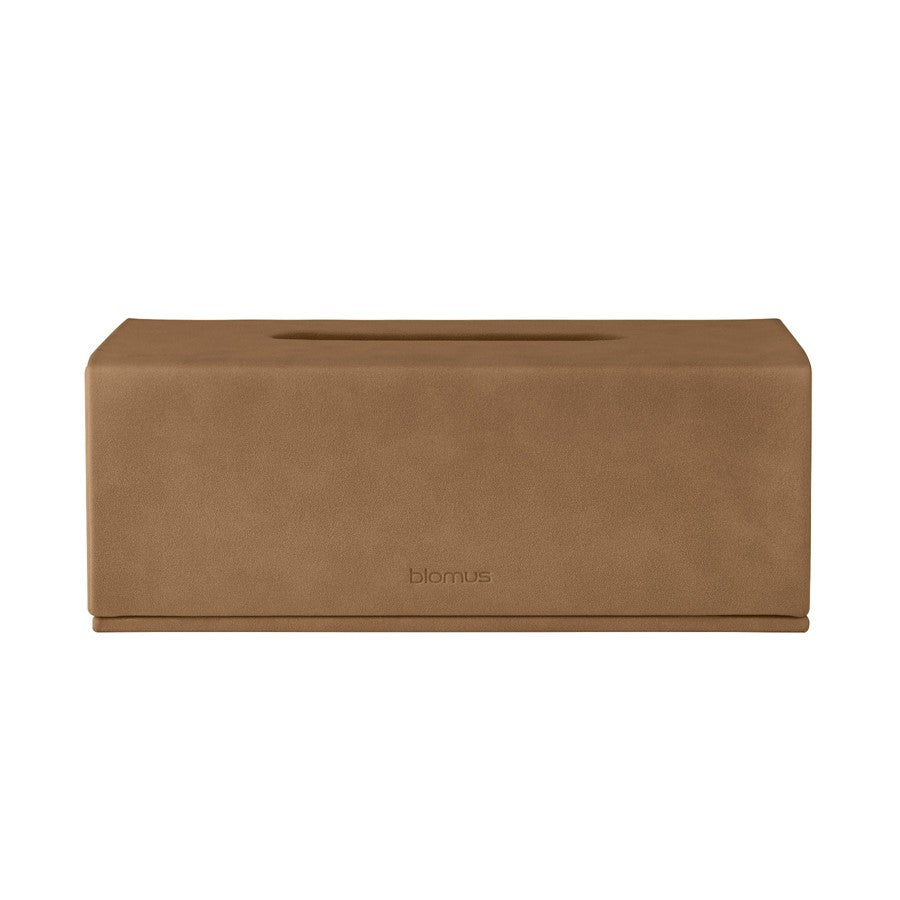 Blomus Sahla Faux Suede Tissue Box, Tan - 68315