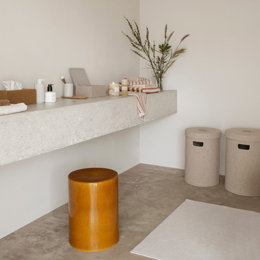 Blomus Sahla Faux Suede Tissue Box, Tan
