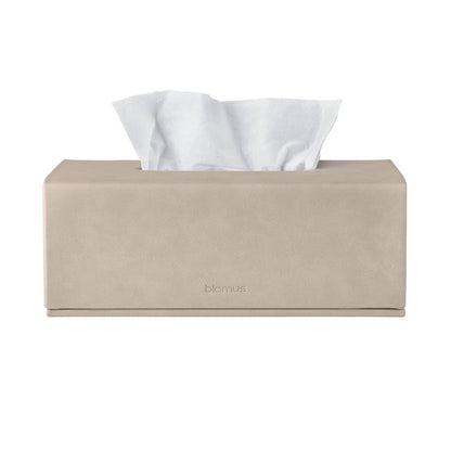 Blomus Sahla Faux Suede Tissue Box, Pewter/Charcoal