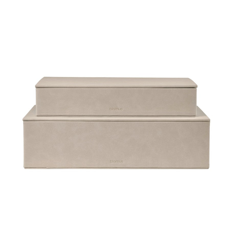 Blomus Sahla Faux Suede Storage Boxes, Set Of 2, Tan