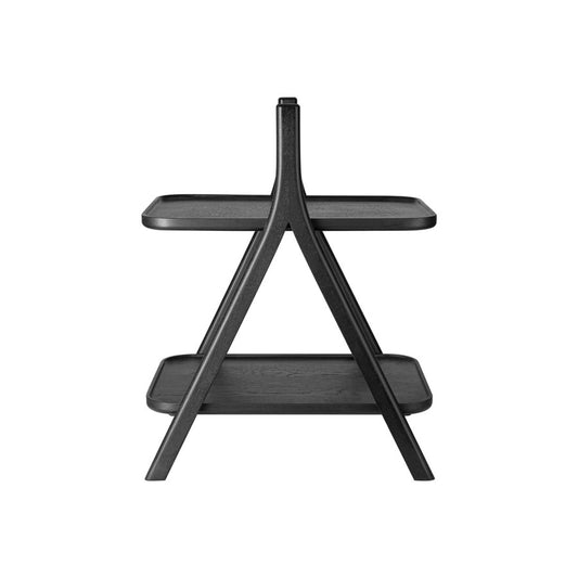 Blomus Eta Oak Side Table/Shelves, Black - 68363