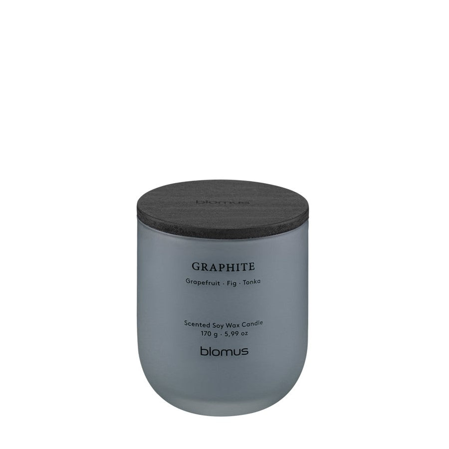 Blomus Tuoksu Scented Candle/Small, Graphite (Grapefruit/Fig/Tonka) - 69288