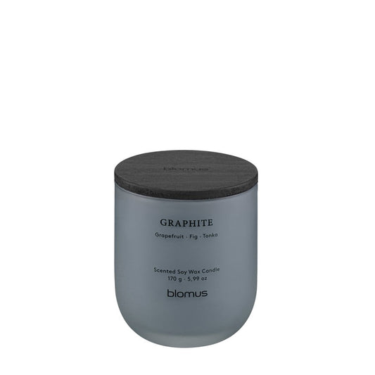 Blomus Tuoksu Scented Candle/Small, Graphite (Grapefruit/Fig/Tonka) - 69288