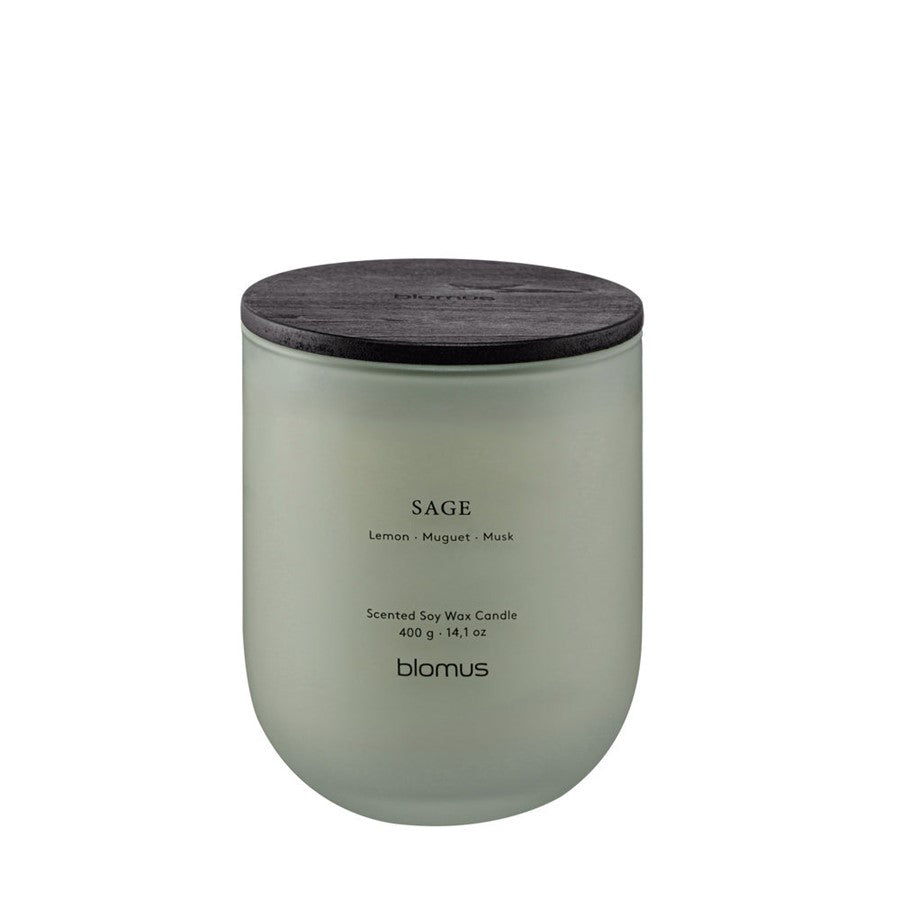 Blomus Tuoksu Scented Candle/Large, Sage (Lemon/Muguet/Musk) - 69292