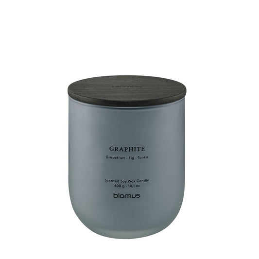 Blomus Tuoksu Scented Candle/Large, Graphite (Grapefruit/Fig/Tonka) - 69295