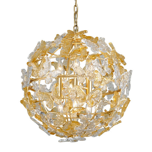 Corbett Lighting Milan 6 Light Chandelier, Gold Leaf - 279-46-GL